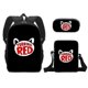 thumbnail image 1 of 2026 Metamorphosis of Youth TurningRed Anime Student Schoolbag Polyester Single Layer Pencil Bag Small Shoulder Bag Three-piece Set, 1 of 5
