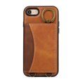 thumbnail image 6 of for iPhone 7 / iPhone 8 / iPhone SE 2022 & 2020 Wallet Case with Card Slots, Hand Wrist Strap Rotate Ring Design, Finger Grip Ring PU Leather Magnetic Button Shockproof Purse Phone Cover, Brown, 6 of 7