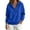 Blue, variant on Womens Hoodie Pullover Sweatshirt Casual Loose Fit Long Sleeve Solid Color Quarter Zip Hooded Top Fall Winter Fashion Basic Fleece Cozy Comfortable Lightweight Oversized Trendy Streetwear Plus Size