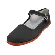 Shoes 18 Womens Cotton China Doll Mary Jane Shoes Ballerina Ballet Flats Shoes 11 Colors 7, 114 Black Canvas