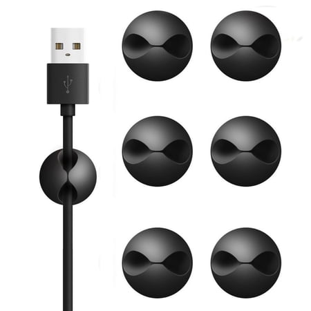 Cable Clips Cable Organizer Cord Management Wire Holder System Self Adhesive Cord Hooks For Home Office Cubicle Car Nightstand Desk Accessories Black 6 Pack Walmart Canada
