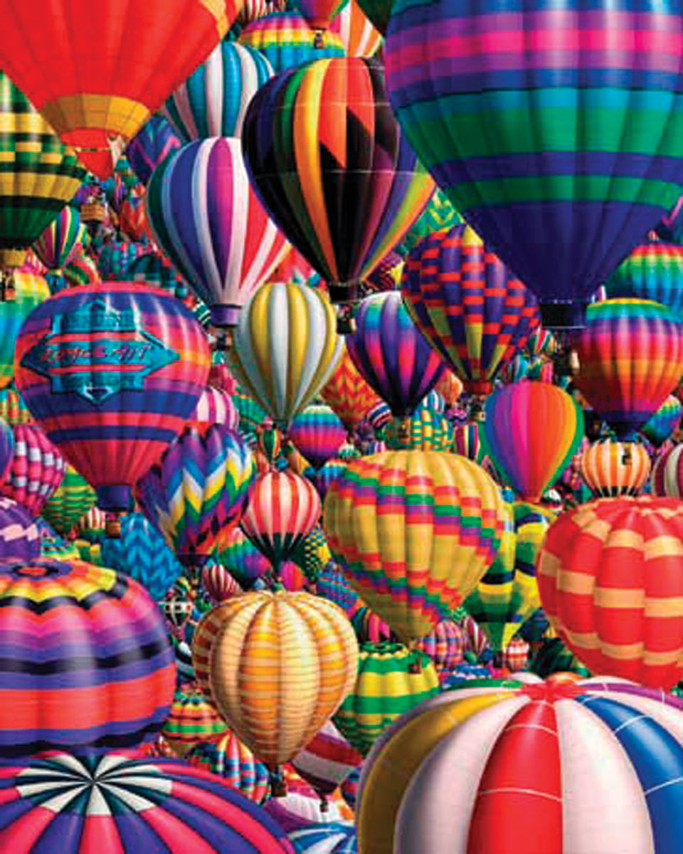 100 Piece Jigsaw Puzzle Sealed Box 9 in x 11 in Fun Colorful Air Balloons 