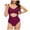 Wine womens swimsuits, variant on Womens Swimsuits Pimelu Bathing Suit for Women One Piece Swimsuit High Waist Swimsuit Women 2024 Summer Cut out Spaghetti Strap Monokini Bathing Suit Ladies Girls Solid Ruched Slim Swimsuits