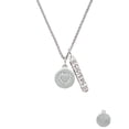 thumbnail image 2 of Delight Jewelry Silvertone Disc with Crystal Heart Silvertone Sisters Best Friends Forever Bar Charm Necklace, 23", 2 of 4
