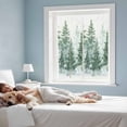 thumbnail image 4 of Forest Green Window Privacy Film, Spring Summer Watercolor Pine Tree Static Cling UV Sun Blocking Tint Film Heat Control Windows Films for Bedroom Bathroom, Window Stickers 17.7"x39.3", 4 of 8