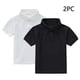 thumbnail image 2 of Odeerbi Chicos Niñas 2 Pack Camisas de Manga Corta Color Sólido Botón Casual Abajo Uniforme Escolar Tops Para 1-13 Años, 2 of 9