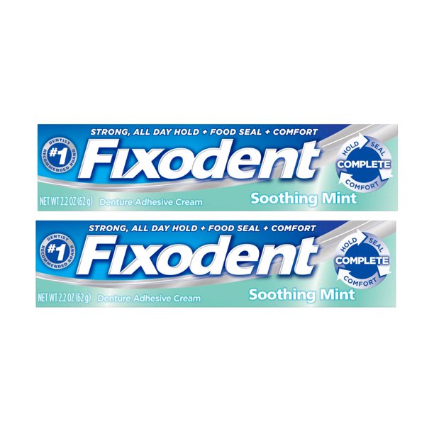 Fixodent Complete MultiCare Denture Cream, Soothing Mint, 2.2 oz, 2