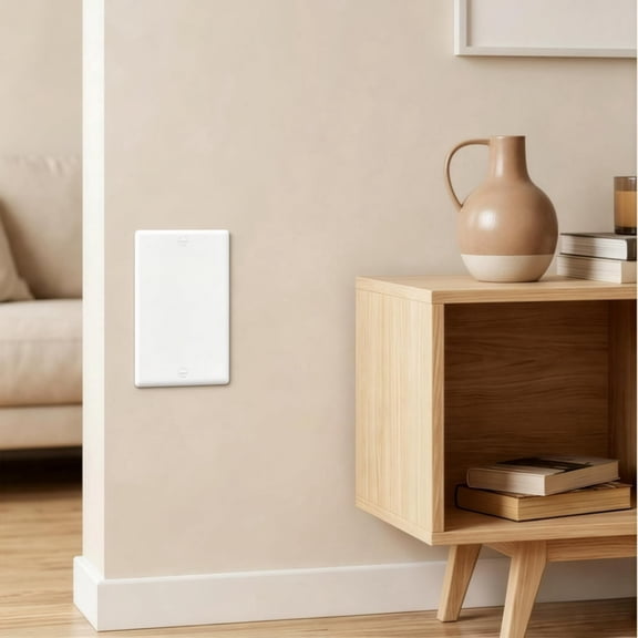 10 Pack 1-Gang Blank Wall Plate, Standard Size 4.5" x 2.7", Unbreakable Polycarbonate Blank Outlet Cover, Smooth Face Wall Plate Cover for Unused Electrical Boxes