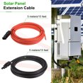 thumbnail image 2 of Cable de panel solar 15 pies 12 AWG 4mm2 Unique Bargains cobre estañado alambre con Conector Hembra Macho Negro Rojo, 2 of 7