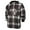 Black/Grey, variant on Men's Plaid Flannel Hoodie Heavy Full Zip Up Long Sleeve Warm Hooded Jacket, Charcoal/Grey/White, M