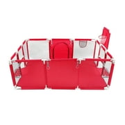 NUOLUX 1Pc Kids Play Game Fence Ball Pool Game Fence Indoor Safety Guardrail Red