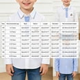 thumbnail image 4 of WUANDIXFA Kids Toddler Boys Dress Shirts Youth Long Sleeve Button Down Shirt Boys Formal Perform Dress for Spring Fall Big Boys Dress Shirt,Blue,2-3 Years, 4 of 5