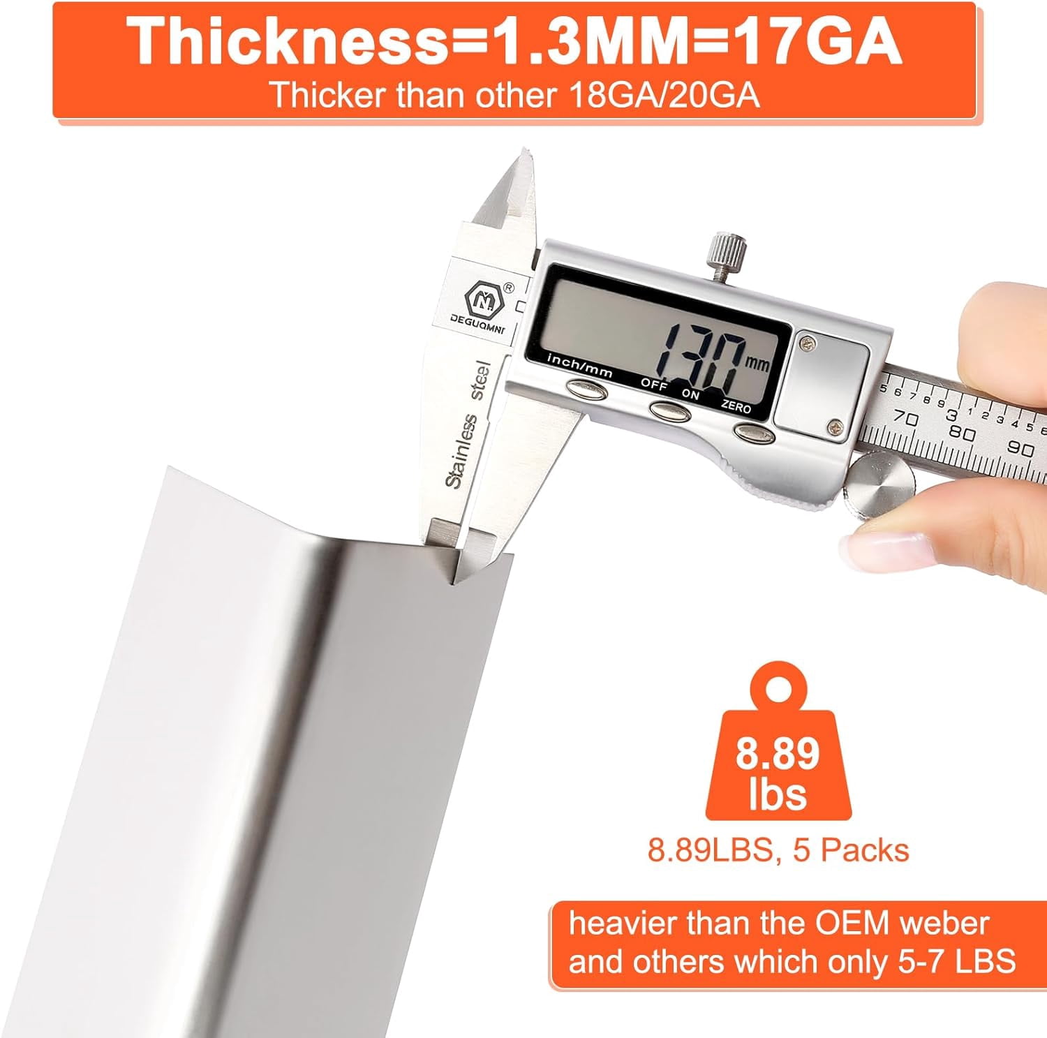 Grillroste & Flavorizer Bars Für Weber Genesis II 400 Serie – Edelstahl, 7 Mm Dick