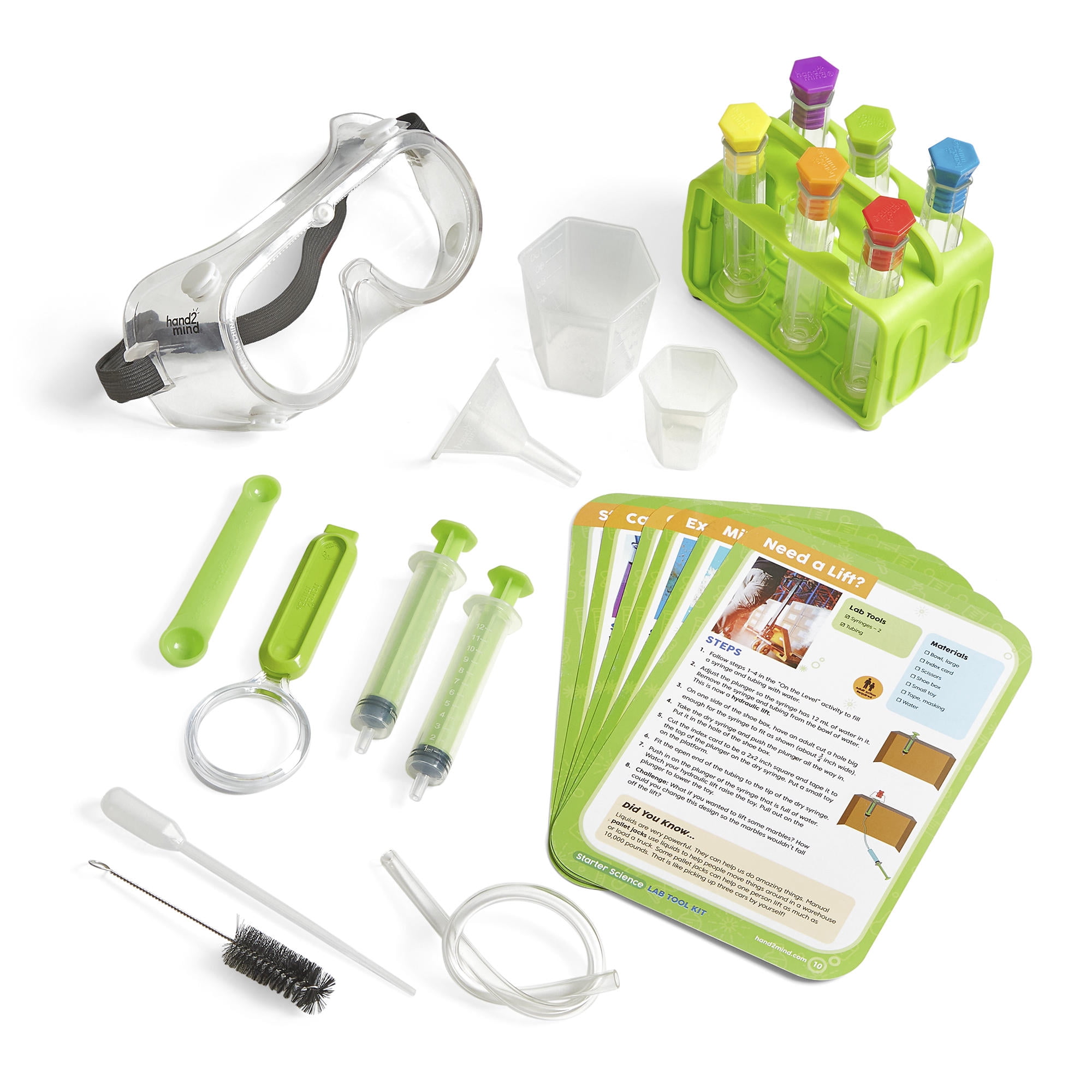 hand2mind Starter Science Lab Tool Set, Science Lab For Kids, Science Supplies, Kids Science Experiments, Science Kits for Kids, Chemistry Set, Educational Science Kits, Science For Kids (12 Tools)