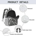 thumbnail image 4 of Grey Dog Paw Footprint Backpack for School,Cute School Bag,Schoolbag with Adjustable Shoulder Straps & Padded Back,15"x11.42"x5.5", 4 of 6