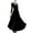 Black, variant on JGGSPWM Women's Velvet Long Sleeve V Neck Maxi Dress Flared Skirt Dresses Black M