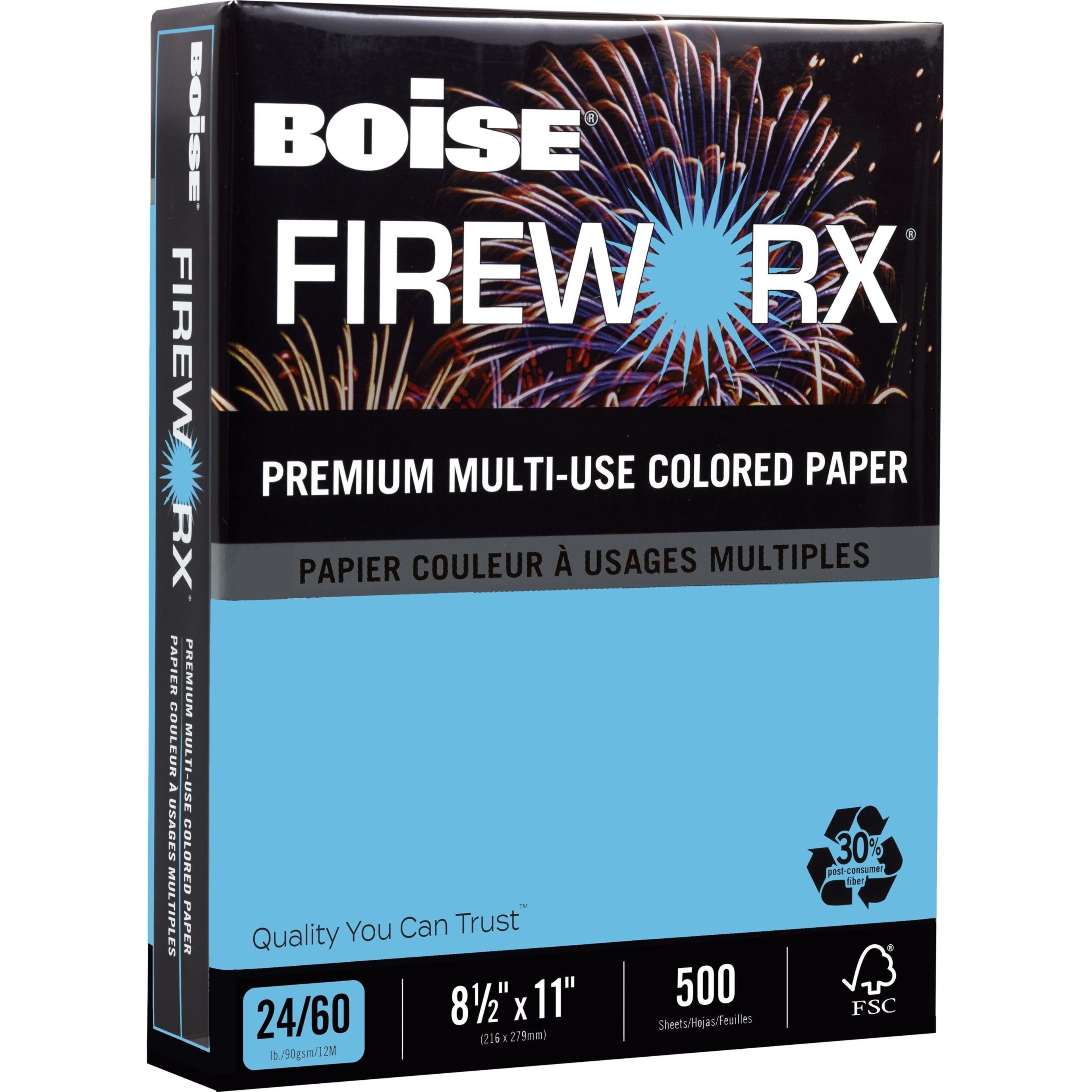 20 lb 10 ream carton BOISE FIREWORX Premium Multi-Use Colored Paper 5,000 Sheets 8.5 x 11 Jammin Salmon 