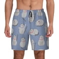 thumbnail image 3 of Uemuo Cute Fat Cat Pattern Mens Swim Trunks Quick Dry Board Shorts with Mesh Lining, Stretch Beach Shorts Quick Dry No-Chafing Board Shorts-Small, 3 of 9