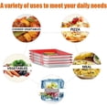 thumbnail image 3 of Smart Food Saver, Reusable Food Storage Transparent Design Preservation Tray, Easy to Clean Stackable Food Tray Keeps Food Fresh, Environmentally Friendly Design (Red + White), 3 of 7