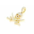 thumbnail image 2 of Unisex Pirates Skull Sign Pendant 1Ct Round Cut Moissanite14k Yellow Gold Plated, 2 of 3