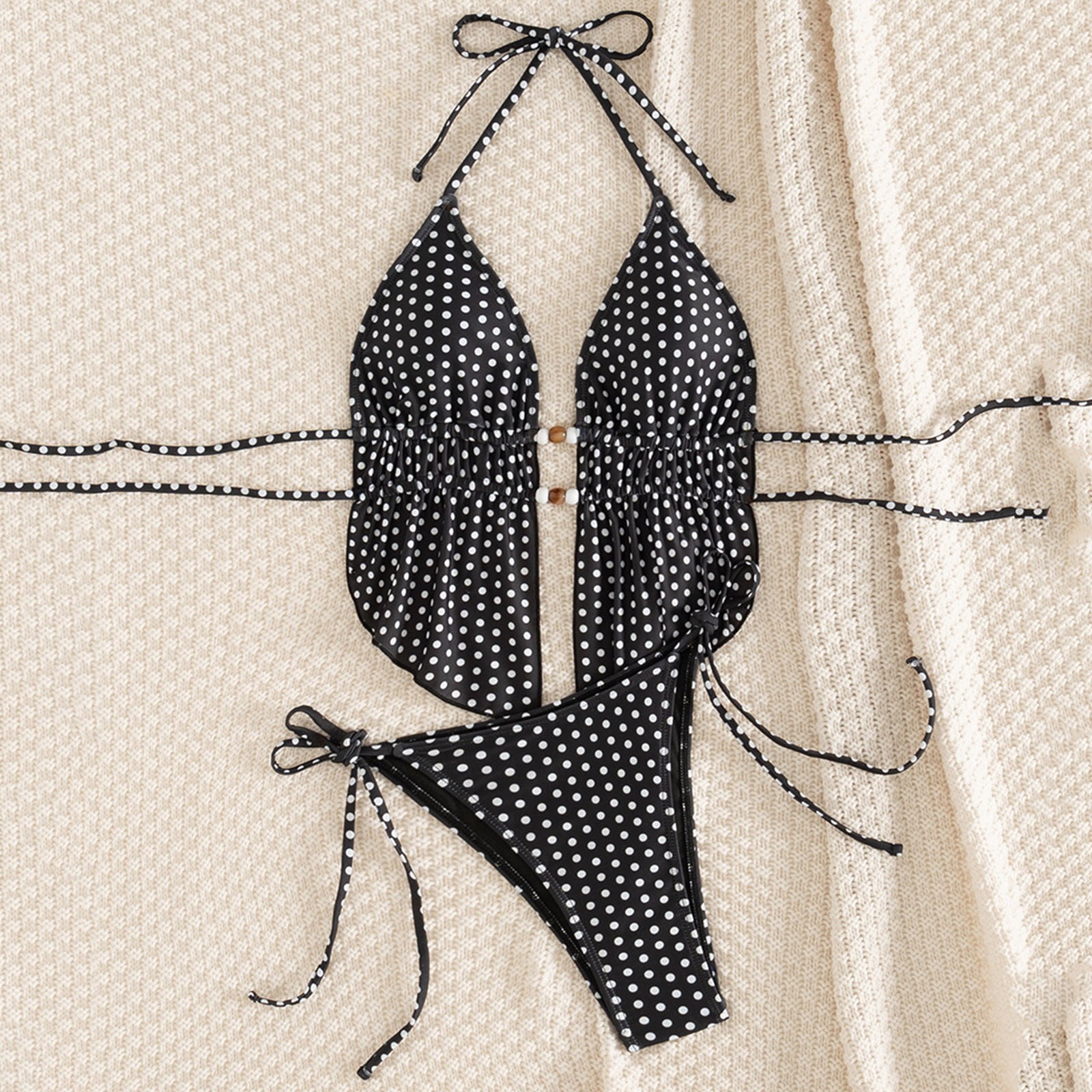 2 Piece Bikini Sets for Women String Halter Swimsuit Tie Side Bathing Suit - image 4
