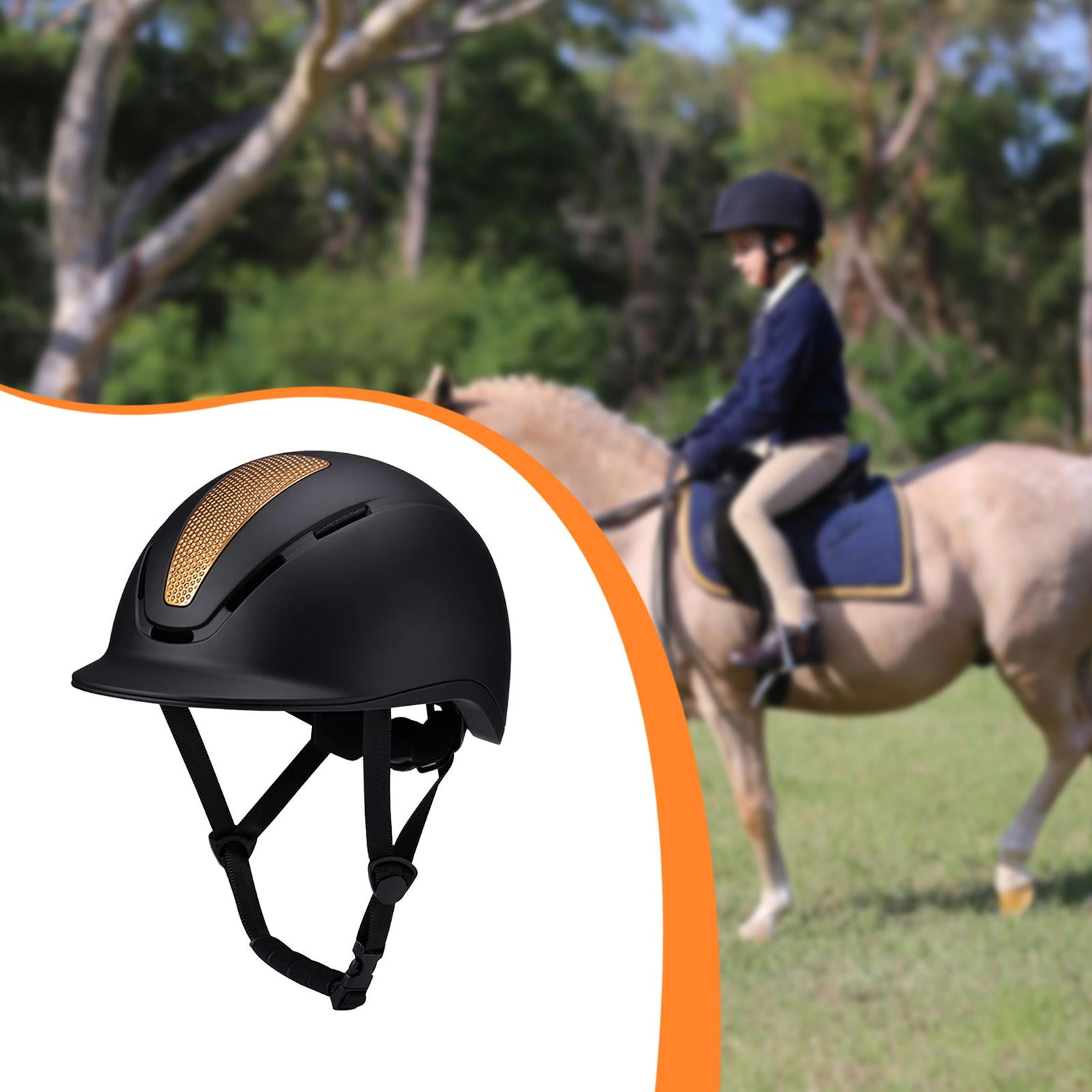 Equestrian Helmet Horse Riding Hat Adjustable Chin Straps PC EPS Material for Outdoor Sports Adults