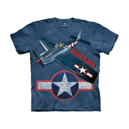 The Mountain Blue 100% Cotton Grumman Hellcat Smithsonian Novelty T-Shirt
