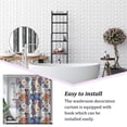 thumbnail image 4 of mmirethe Rideau de Douche Imperméable en Polyester Style Moderne Rideaux de Bain Imprimés Décoration Drapé pour Toilettes Type 8, 4 of 8
