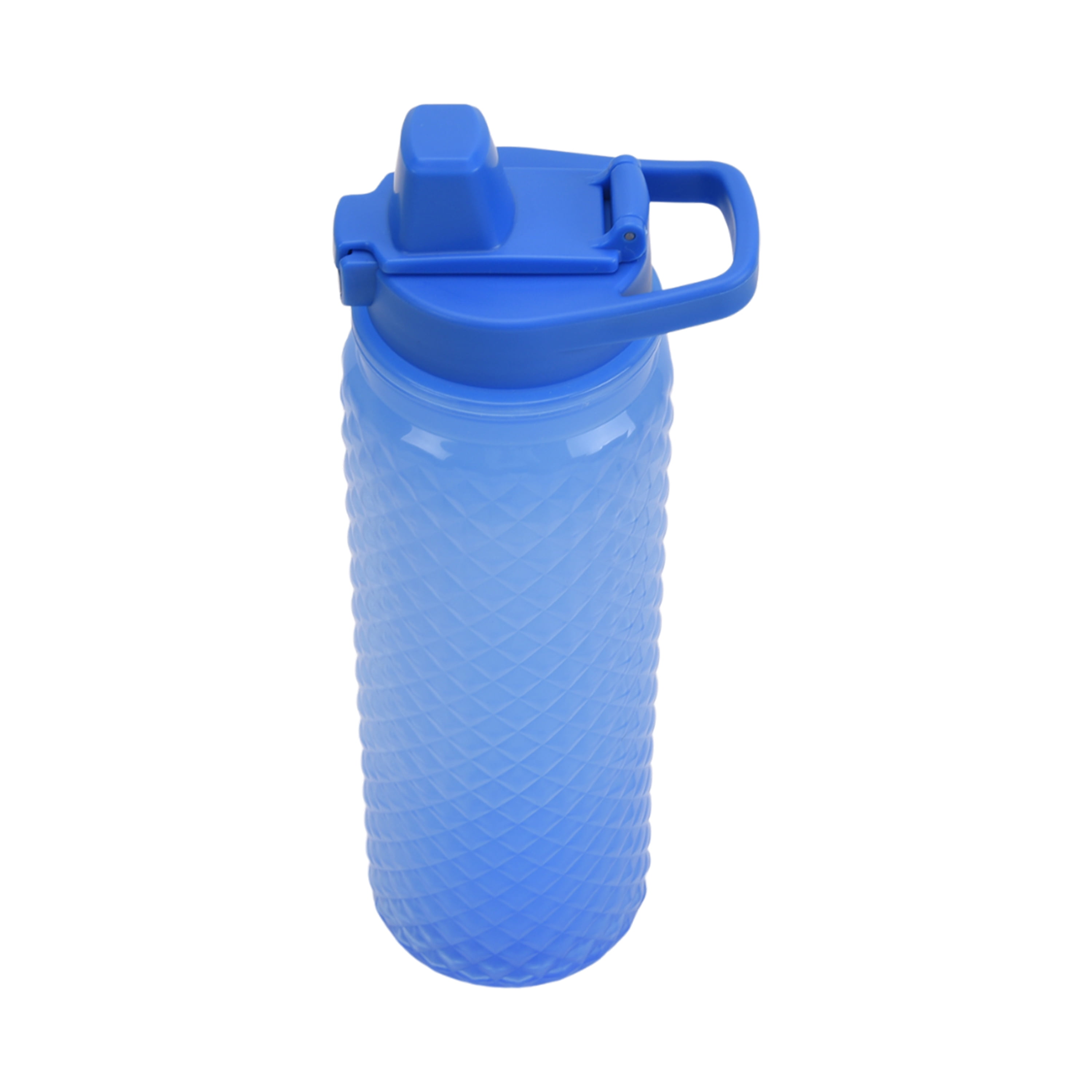 Mainstays 24-Ounce Plastic Textured Water Bottle, Blue
