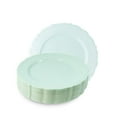 thumbnail image 1 of Vintage Party Plates, Disposable Salad Plates, 120 Pack 7.25" Round Light Green Dessert Plastic Plates, Fancy Dinnerware - Posh Setting, 1 of 5