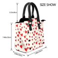 thumbnail image 2 of Single Shoulder Bag Rivet Bag 7.48×7.48×3.94in Removable Shoulder Belt Can Be Held Or Diagonal Across A Variety Of Matching Styles Red Heart Symbol, 2 of 6