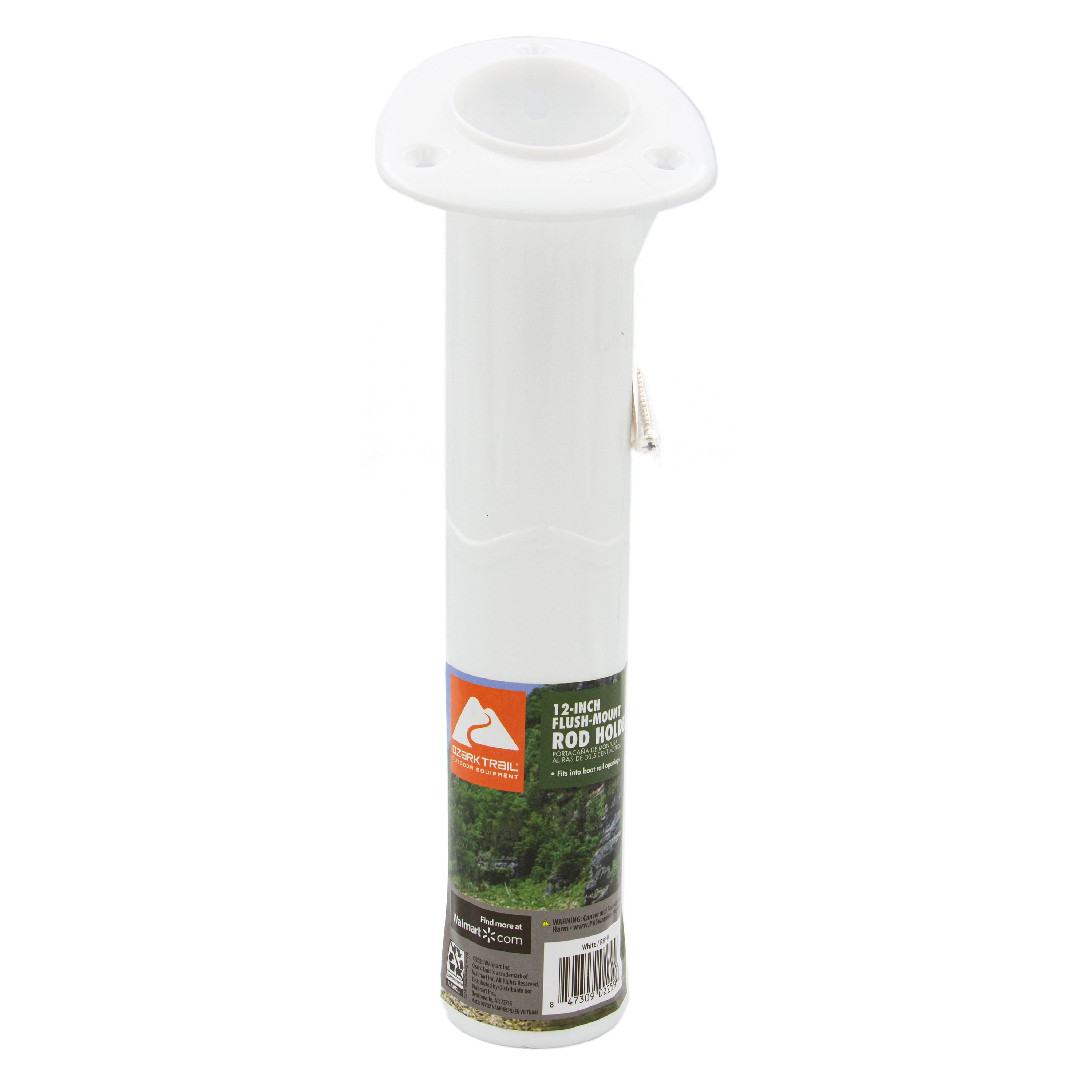 Ozark Trail 11-inch Flush-Mount Marine Rod Holder - White