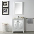 thumbnail image 5 of Home Decorative Rectangular Solid Wood 20" X 30" Mirror - White, 5 of 5