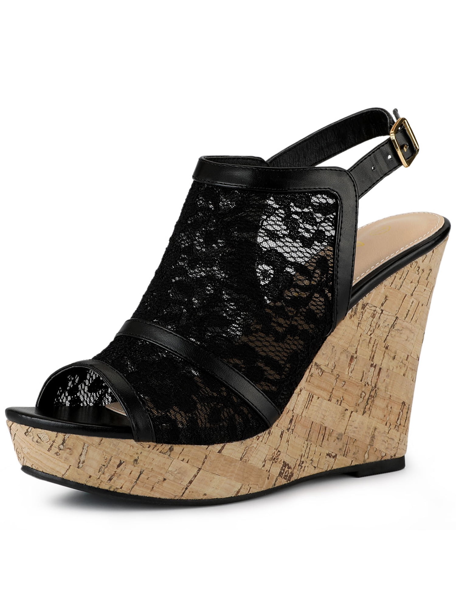 black wedges walmart