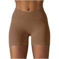 thumbnail image 2 of POTETI High Waisted Womens Yoga Shorts Running Summer Shorts for Women Tummy Control Solid Slim Athletic High Stretch Yoga Shorts, 2 of 6