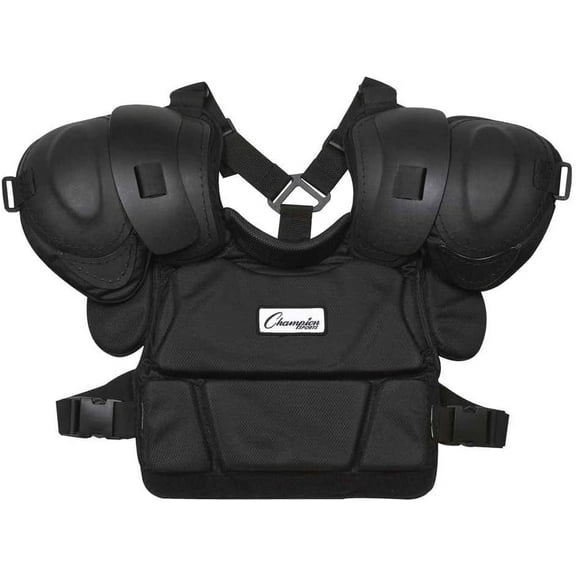 Champion Sports Low Rebound Foam Professional Model Chest Protector - 14" - Black