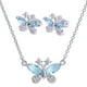thumbnail image 1 of Set de Joyería para Mujer LuckyLy, Collar y Aretes de Mariposa con Cristal y Zirconias, Modelo Gina plateado UNITALLA, 1 of 8