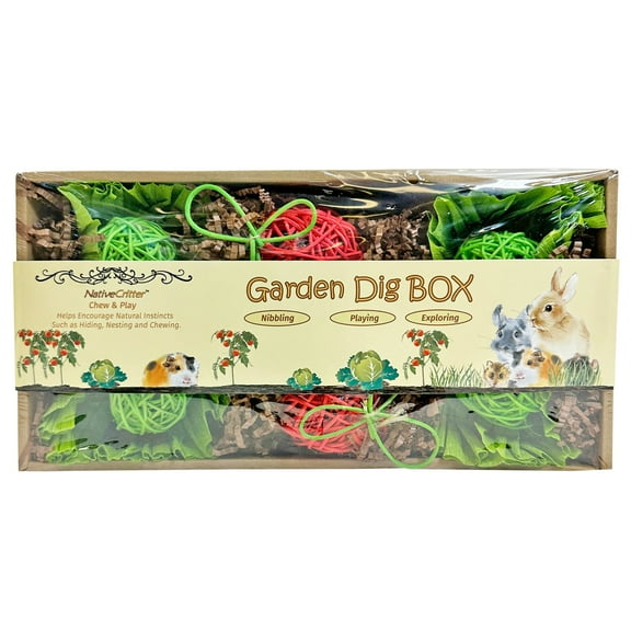 Garden Dig - NativeCritter Natural Chew for Hamsters, Gerbils, Rabbits, Guinea pigs, Prairie Dogs, Chinchillas, Degus, Squirrels, Rats and other chewing small animals