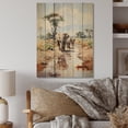 thumbnail image 2 of Designart "Majestic Wildlife Elephant II" Animals Print on Natural Pine Wood, 2 of 5
