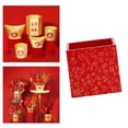 thumbnail image 4 of Maceta de flores Feng Shui, suministro para fiestas, maceta para centro de , maceta roja para decoración de bodas, interior / exterior,, 4 of 9