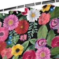 thumbnail image 3 of Pioneer Flower Floral Print Pattern Shower Curtain 36"x72" ,Bathroom Decorative Shower Curtains Set with 12 Hooks,Modern Waterproof Washable Shower Curtain, 3 of 6