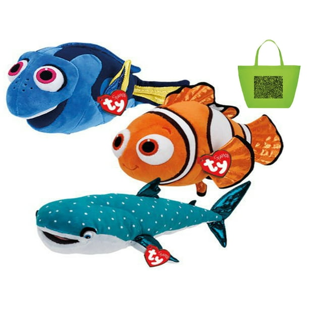 Ty Finding Dory NEMO, DORY, DESTINY Plush and Reusable Tote Bundle Set - Walmart.com - Walmart.com