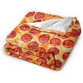 thumbnail image 2 of Pizza Flannel Fleece Bed Blanket Throw Blanket Lightweight Cozy Plush Blanket for Bedroom Living Rooms Sofa Couch 50"x40", 2 of 4