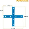 thumbnail image 4 of POWERTEC 2 Set 3" T-Track Intersection Kit with Predrilled Mounting Holes & Wood Screws for Universal T Track, Aluminum T Track Accessories for Woodworking Jigs and Fixtures (71704), 4 of 9
