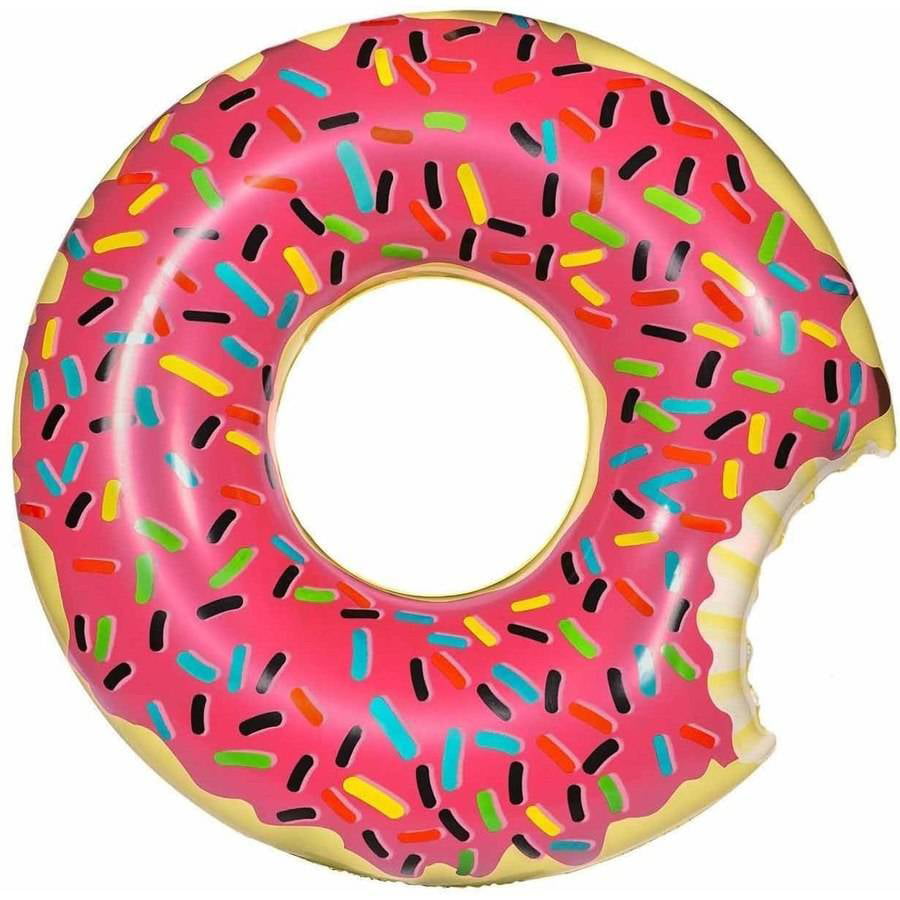 4 Pcs Jumbo Frosted Donut Shaped Inflatables Blow Up Pool Party Favor Toys Luau New 