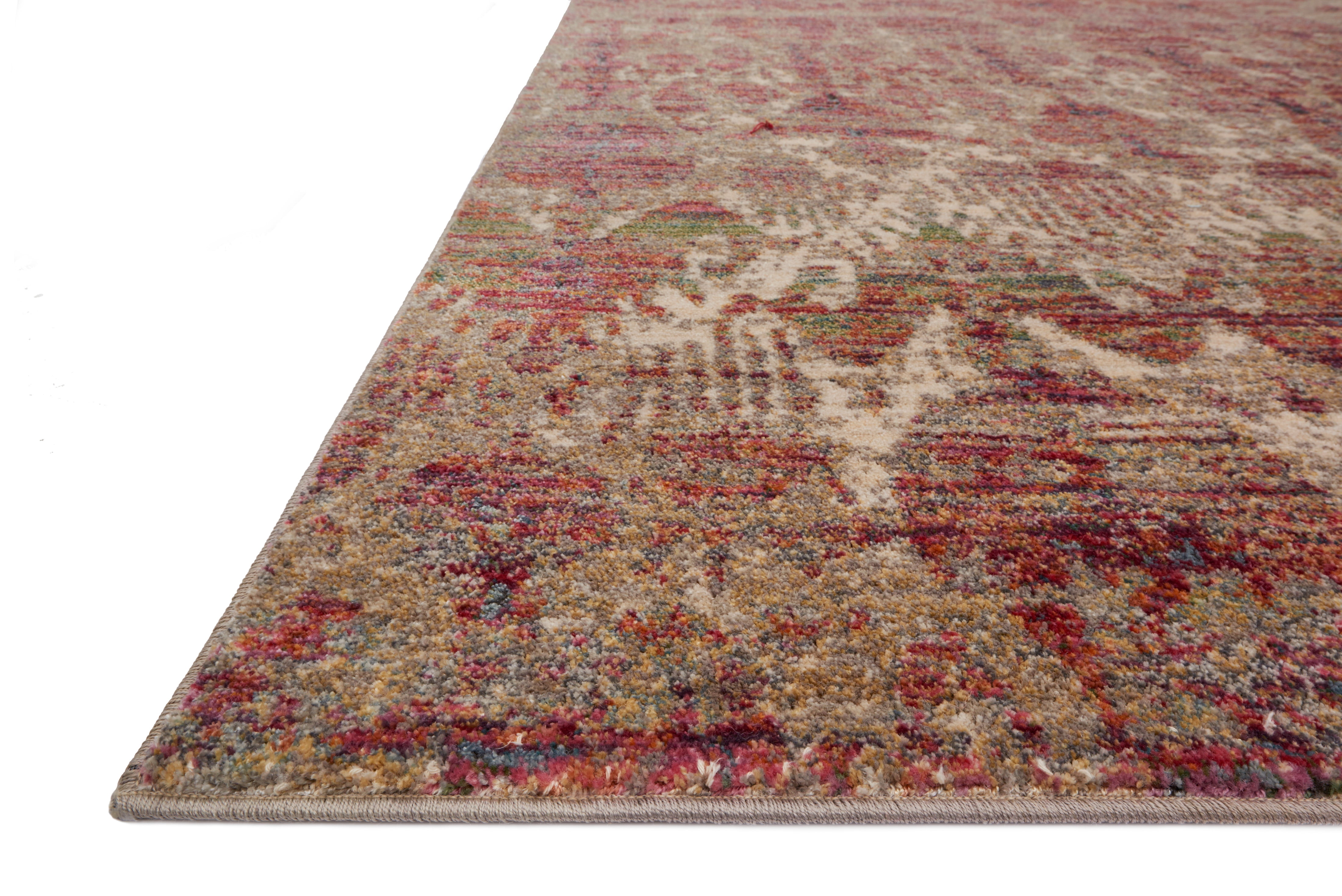 Loloi Javari Drizzle / Berry Power Loomed Area Rug, 9'-6" x 12'-6"