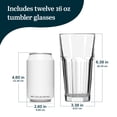 thumbnail image 4 of Libbey Gibraltar DuraTuff Cooler Glasses, 16-Ounce, Set of 12, 4 of 7