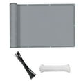 thumbnail image 3 of koolsoo 2.7x9.84ft Balcony Privacy Screen Cover Includes 24Pcs Cable Ties Garden Privacy Gray, 3 of 9