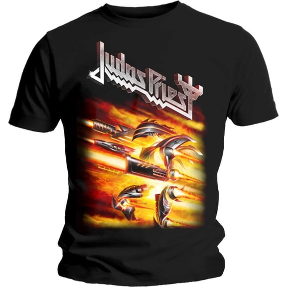 Men's Judas Priest Firepower Slim Fit T-shirt Medium Black