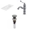 thumbnail image 1 of American Imaginations 35.5-in. W 1 Hole Ceramic Top Set In White Color - Drain Incl. AI-32738, 1 of 8